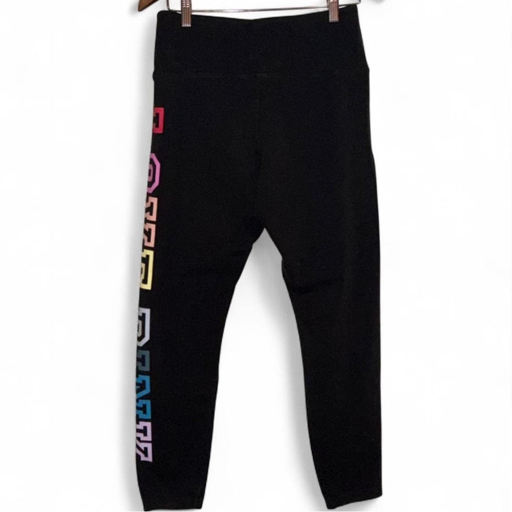 Y2K 2010 Victorias Secret PINK Rainbow Logo Yoga Pants / Leggings - Picture 3 of 7
